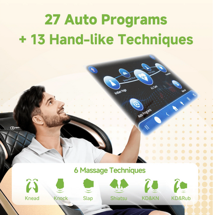 Real Relax PS6500 Full Body Massage Chair — Zero Gravity Recliner with Heat & Air Compression